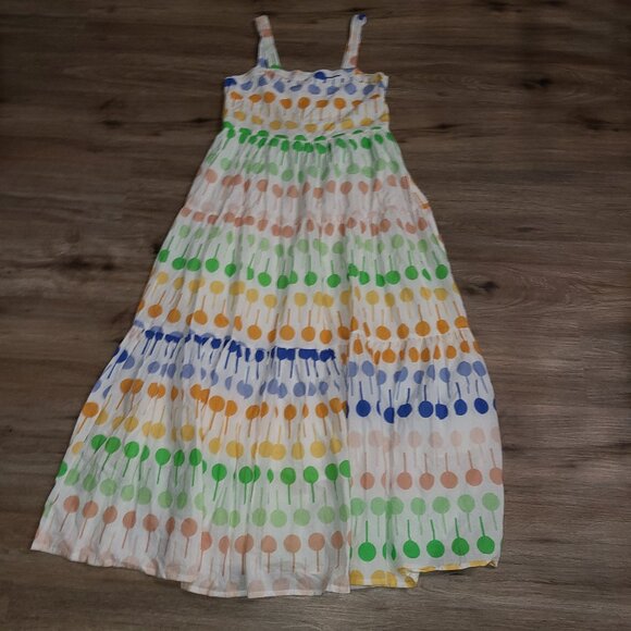 NWT Hampton House size XS maxi Long Strap Sun Dress Tiered Cotton - Picture 1 of 4